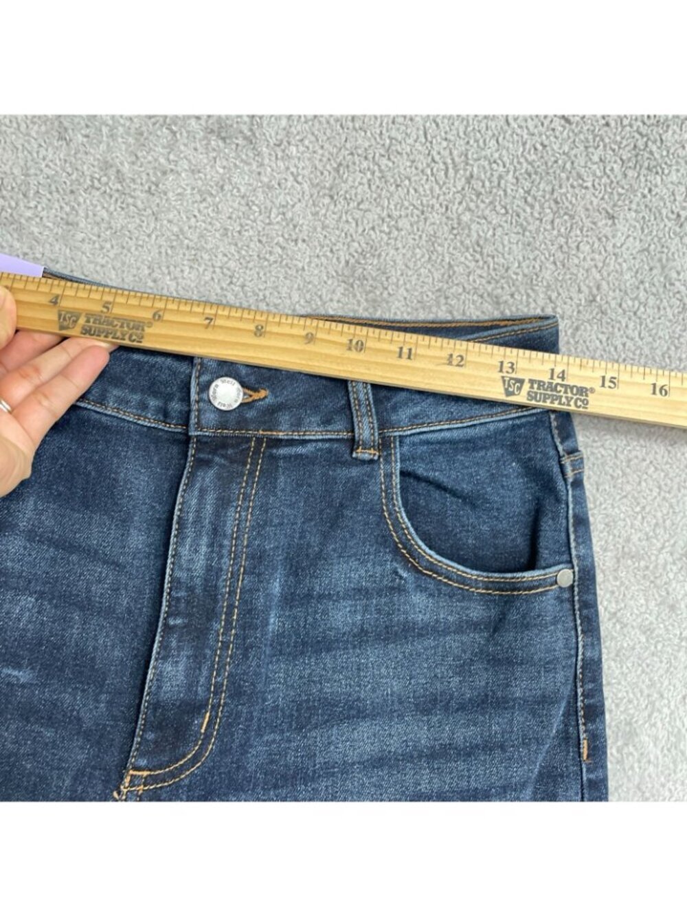 NWT Well Worn Women's 4/27 Wide Leg High Rise Dark Blue Jeans B0733 - Picture 5 of 12